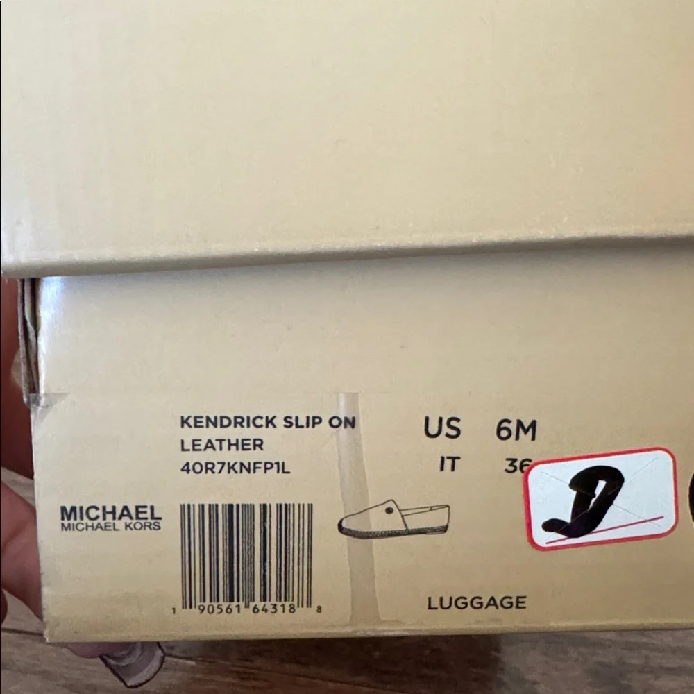 Micheal Kors Kendrick slip on leather espadrilles - brown 6